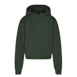 Skims - Cotton Fleece Classic Zip-Up Hoodie - Spruce - Extra Large ($88 MSRP)